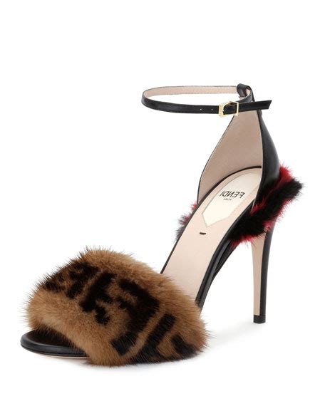 fendi mink heels|Fendi high heel sandals.